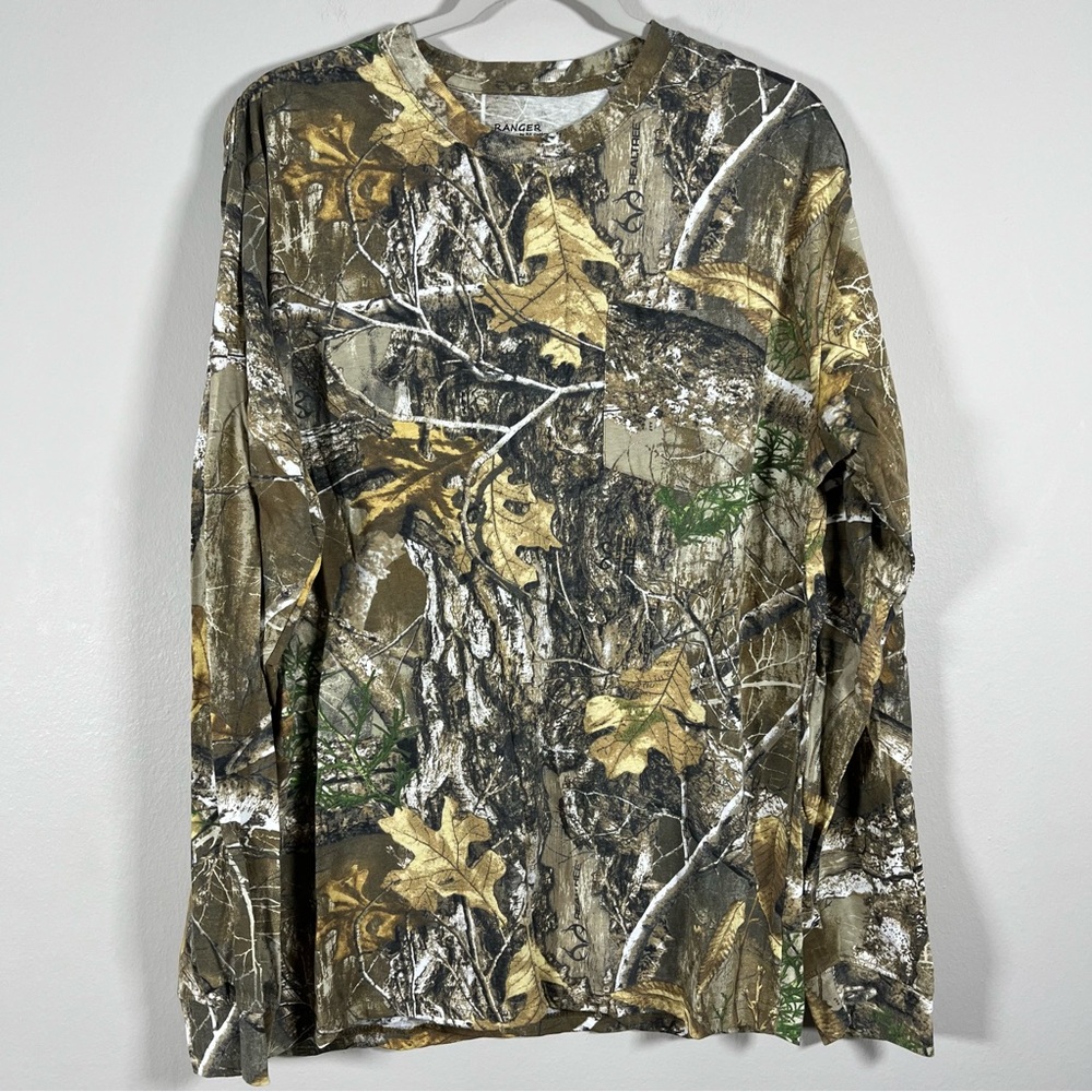 Ranger by RZ Outdoors Long Sleeve Camouflage Tee Brown/Green Men’s Size L